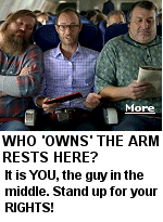 In economy on a domestic (narrow body mainline aircraft flight) there are generally three seats on each side of the plane. Correct default armrest allocation is as follows: The passenger at the window gets the armrest next to the window, the passenger at the aisle gets the armrest next to the aisle, and the passenger in the middle gets two armrests.